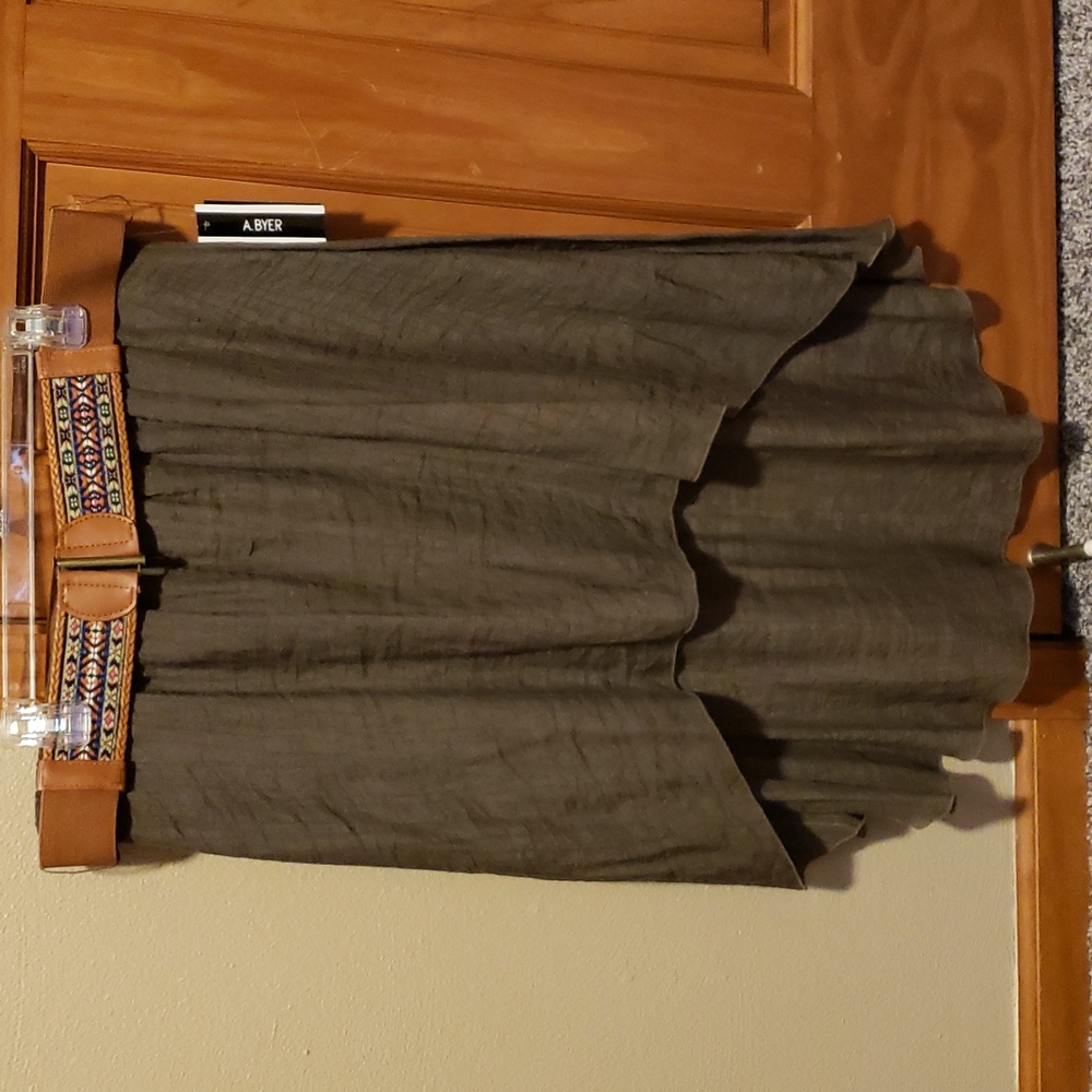 A. Byer Olive skirt with detachable belt
